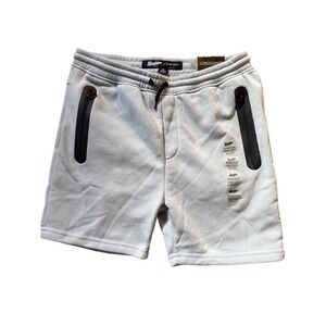 Brooklyn Cloth Kids Knit Shorts Light Gray XL (18/20) Zip Pockets Drawstring NWT